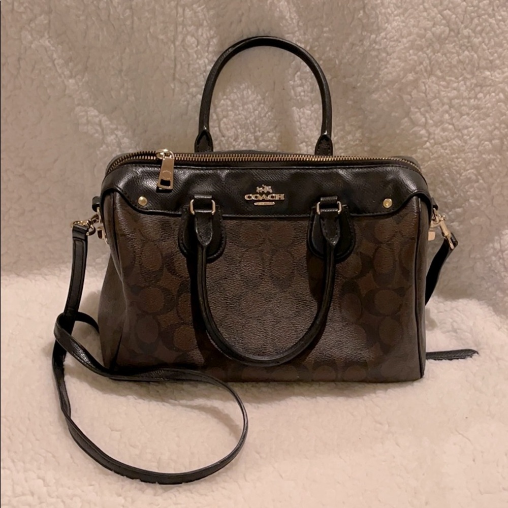 Black and Brown Coach Bennett Crossbody Bag